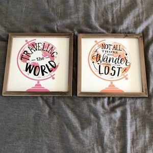 🛍️Travel Inspirational Signs Set